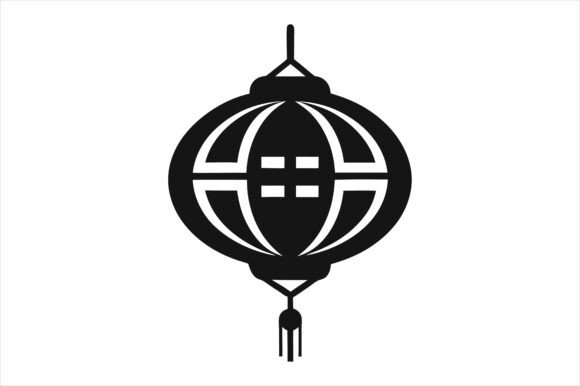 Chinese Lantern Silhouette Vector Icon: A Versatile Design Element for Creative Projects