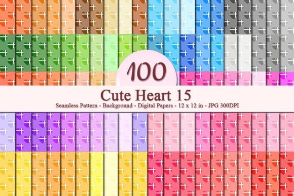 Cute Heart 15 Seamless Pattern: A Versatile Design for Creative Projects