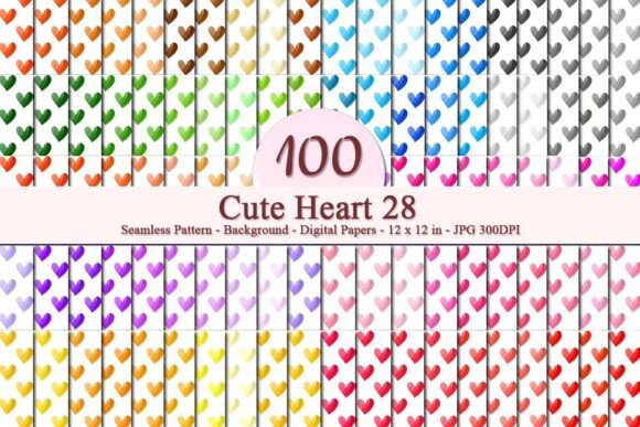 Cute Heart 28 Seamless Pattern: A Versatile Design for Everyday Creativity