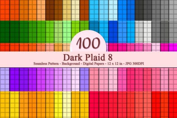 Dark Plaid 8 Seamless Pattern: A Versatile Design Solution for Creative Businesses