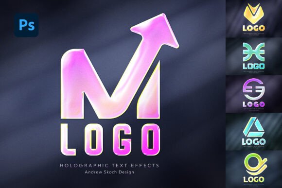 Enhance Your Brand Identity with Holographic Logo Mockups