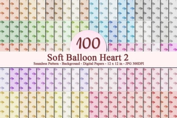 Enhancing Branding and Creativity with the Soft Balloon Heart 2 Seamless Pattern