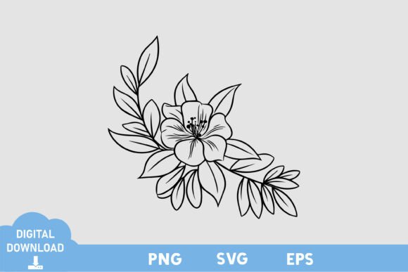 Flower Floral Black White Style Design