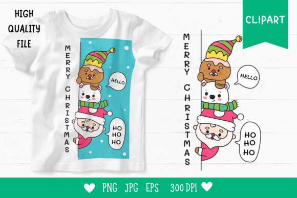 Kawaii Christmas Clipart Cute Santa PNG: A Festive Addition to Your Holiday Projects