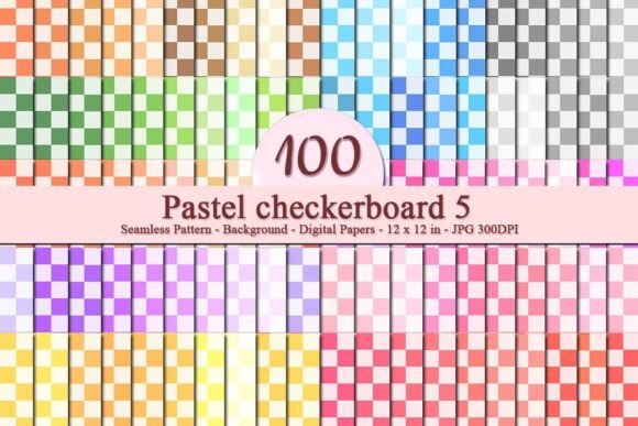Pastel Checkerboard 5 Seamless Pattern: A Versatile Design for Modern Businesses