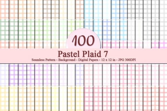 Pastel Plaid 7 Seamless Pattern: A Versatile Digital Design Tool for Creative Projects