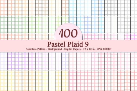 Pastel Plaid 9 Seamless Pattern: A Versatile Digital Design Resource for Modern Businesses