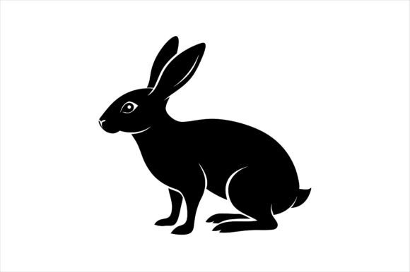 Vector Running Hare Silhouette Icon: A Versatile Design for Everyday Use