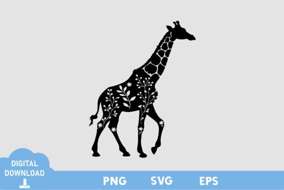 Why a Floral Giraffe Black White Design Logo Is Perfect for Your Brand