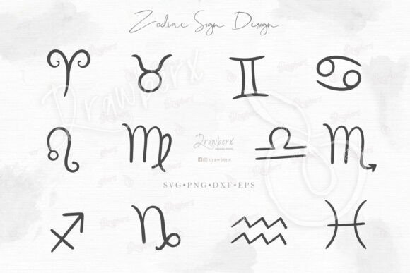 Zodiac SVG, PNG Simple Signs Cut File – A Versatile Tool for Creative Projects